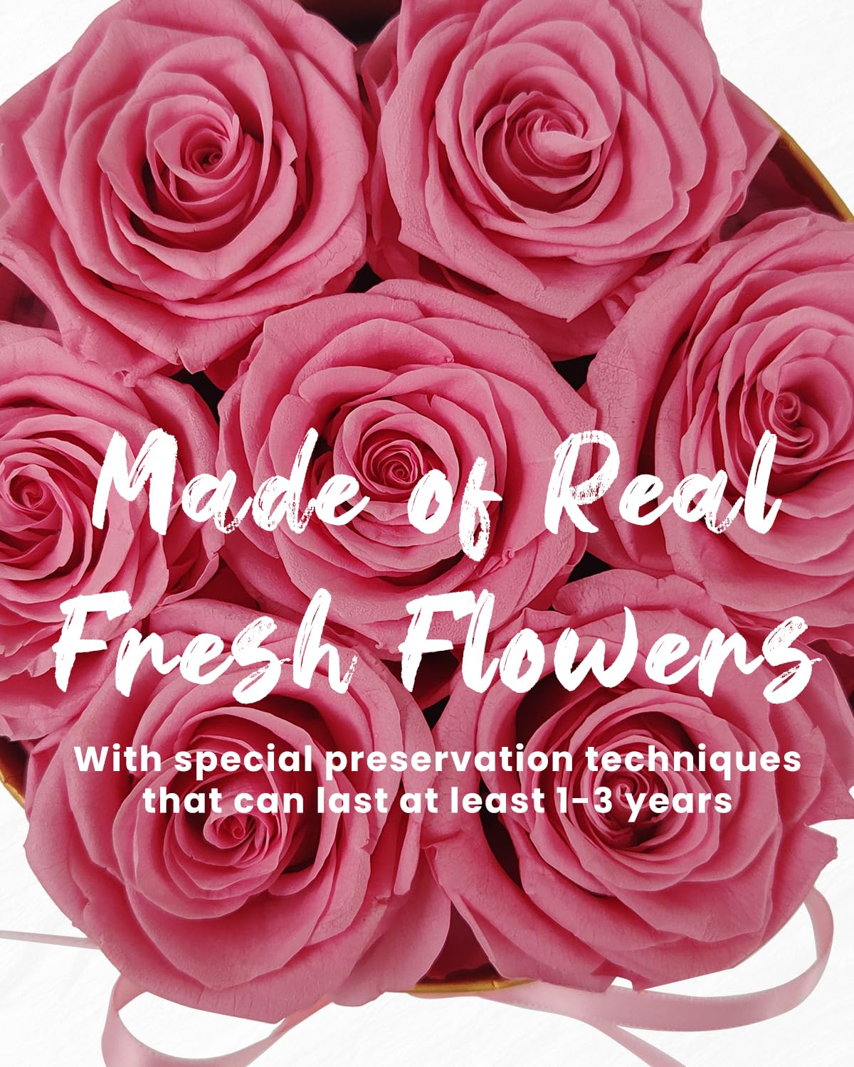 Changshunqi Preserved Roses in a Box, Forever Real Rose Preserved Flowers for Delivery, Eternal Rose Last 2-3 Years, Anniversary Birthday Roses Forever Gifts for Women Mothers, Wife, Her, Mom