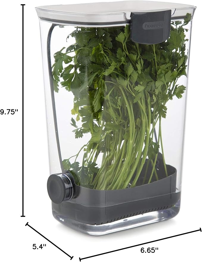 ProKeeper Herb Keeper – White, with Removable Silicone Drain Plug, BPA-Free Plastic