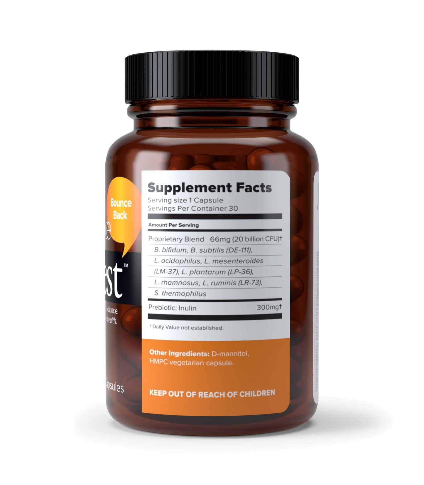 BiotiQuest Antibiotic Antidote Probiotics to Rebalance Body After Taking Antibiotics, 20 Billion CFU, Non-GMO, and Gluten Free, 30 Capsules