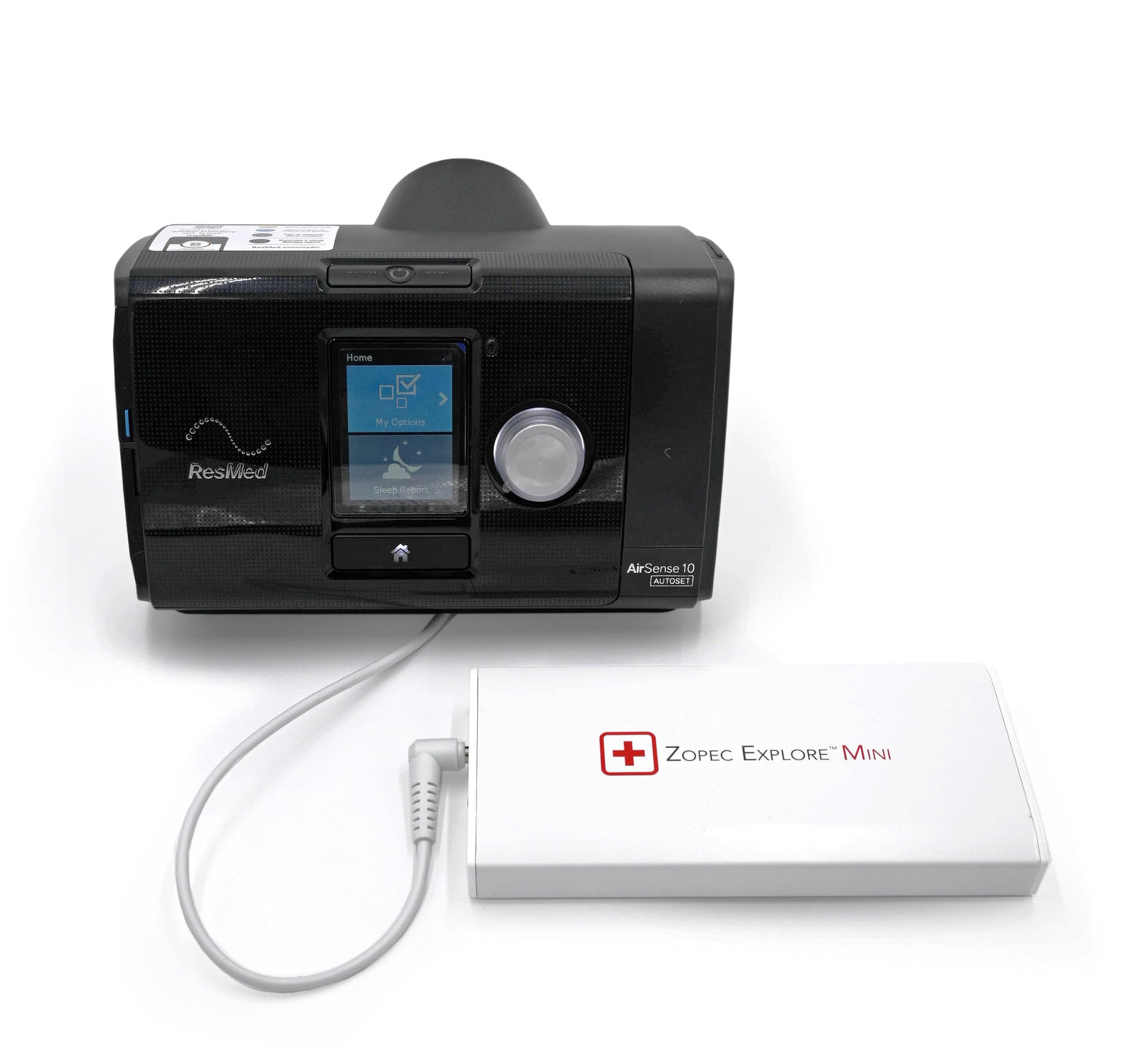 Zopec Explore Mini CPAP Battery UPS Backup - World's Smallest/Lightest - Camping, Air Travel, and RV - Up to 2 Nights Sleep - Fast Recharge - Includes Cables for ResMed AirMini, AirSense 10 and 11