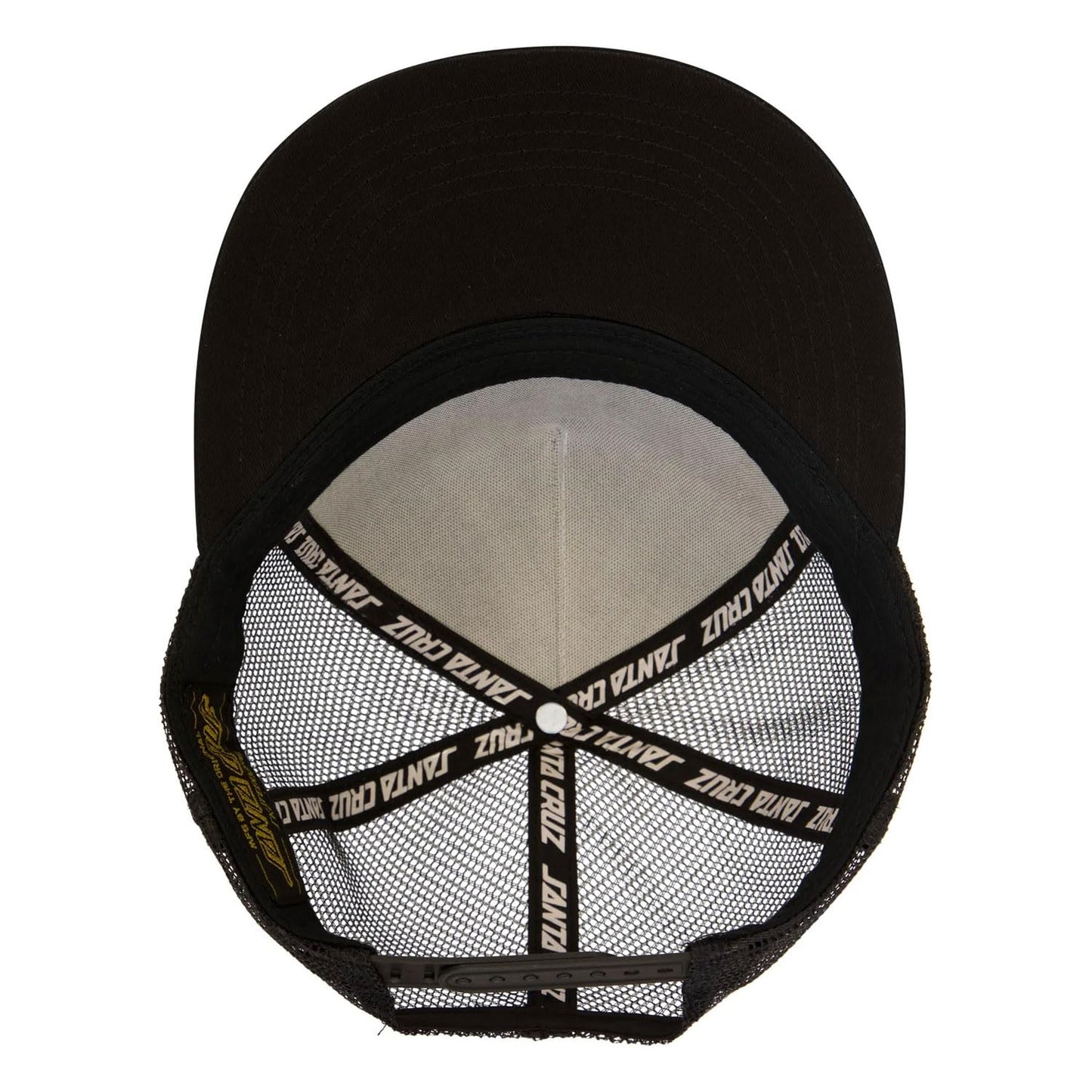 SANTA CRUZ Cruz Embroidered Mesh Trucker Structured Hat Black OS Unisex