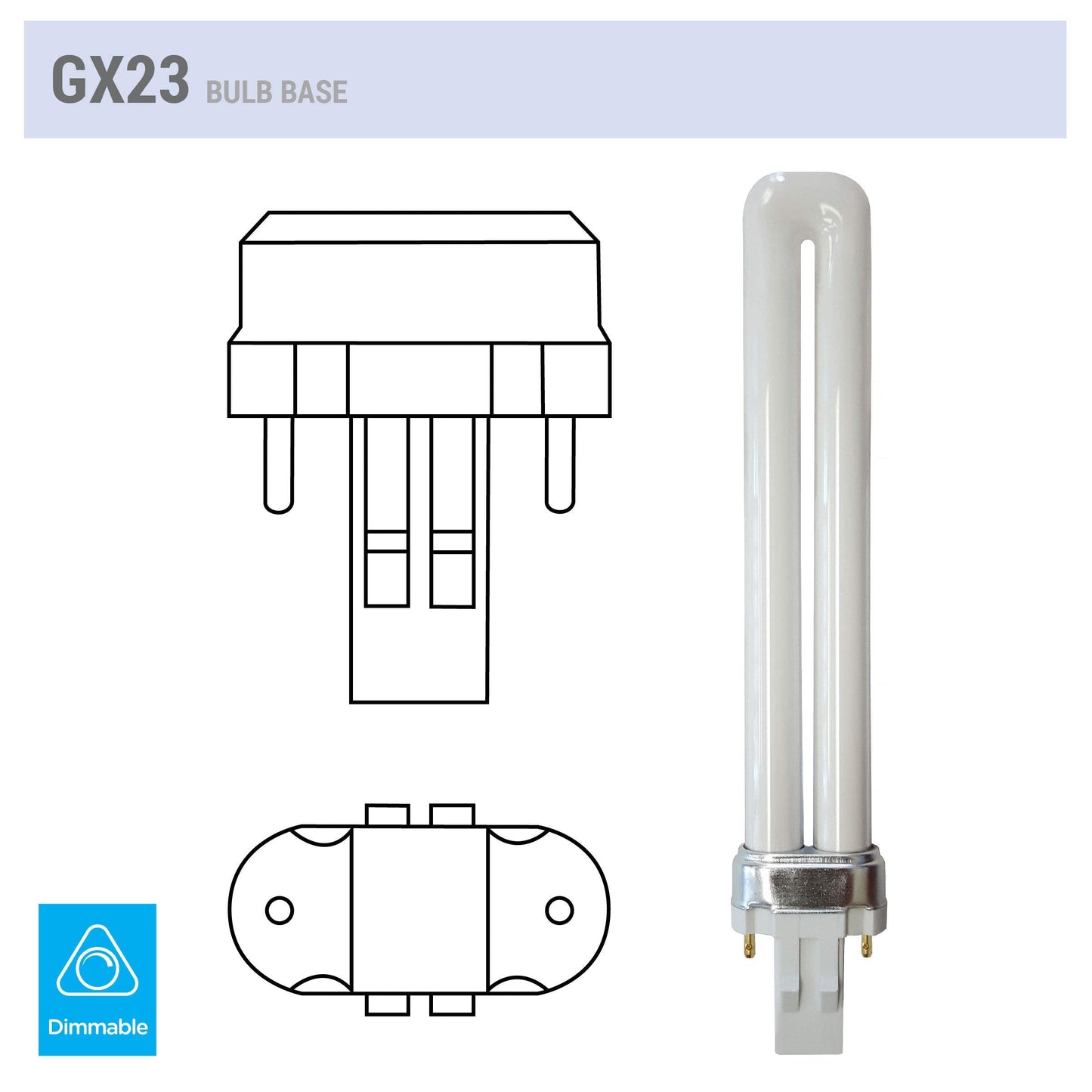 KOR (4 Pack) K22195 - PLS13W/2P/841 - Compact Fluorescent Plug-in - T4 - Single Tube - 13 Watt - 2-Pin (GX23) - 4,100 Kelvin (Cool White)