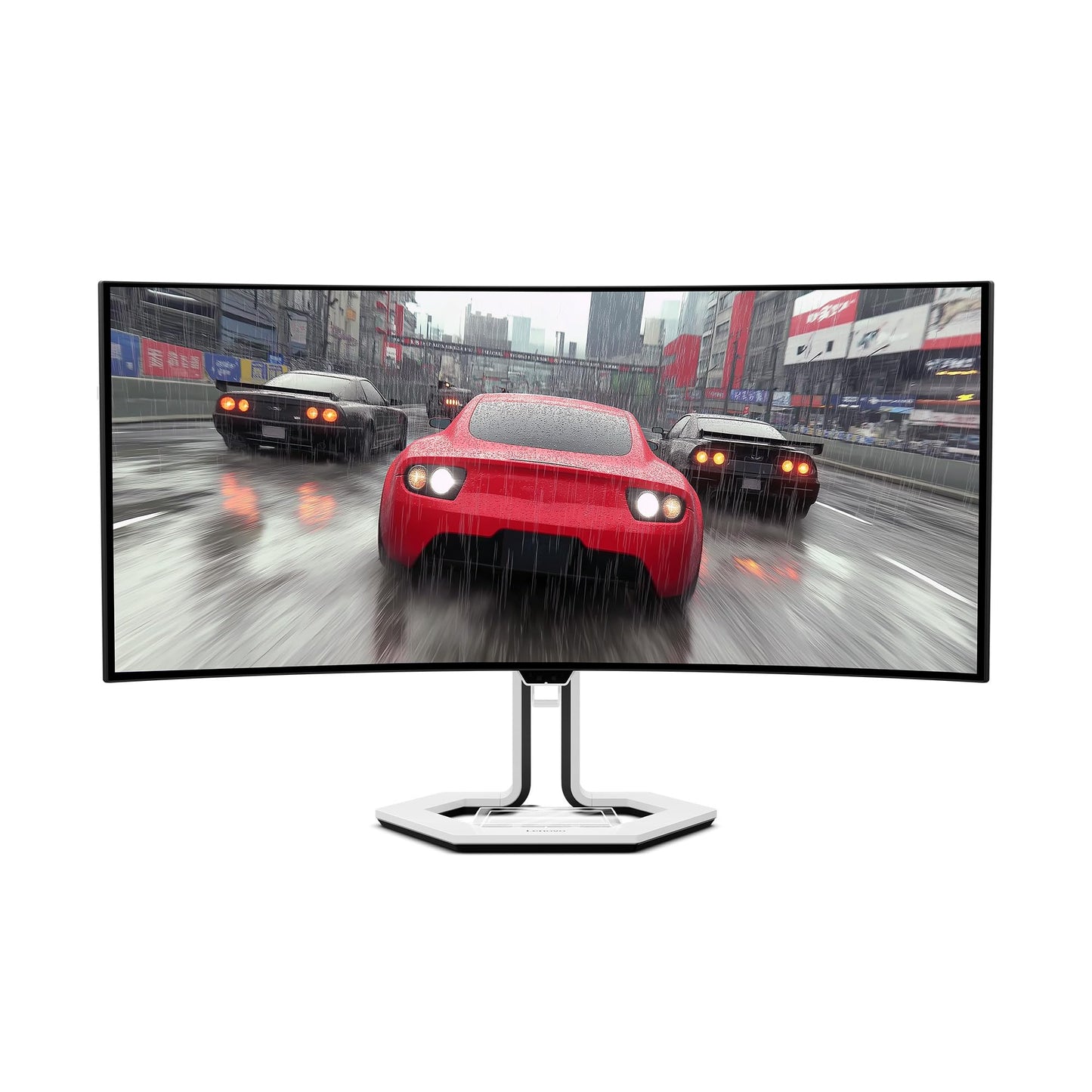 Lenovo Legion Pro 34WD-10 Curved Gaming Monitor – 34" WQHD OLED – 240Hz – AMD FreeSync™ PremiumPro – HDR TB400 – 0.03ms MPRT – KVM, USB-C, HDMI 2.1, DP 1.4 – Ergonomic Tilt Stand – Raven Black