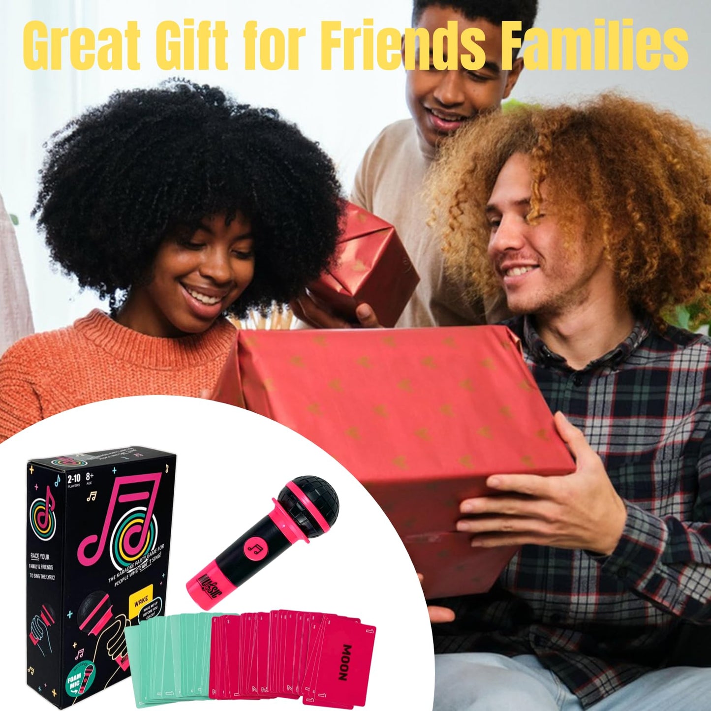 Fun Music Card Games, Music Grab Game for Family Party, Board Games for 2-10 Players, Hilarious Christmas Nights, Birthday, Outdoor Activities, Family Gathering Games for Adults and Teens