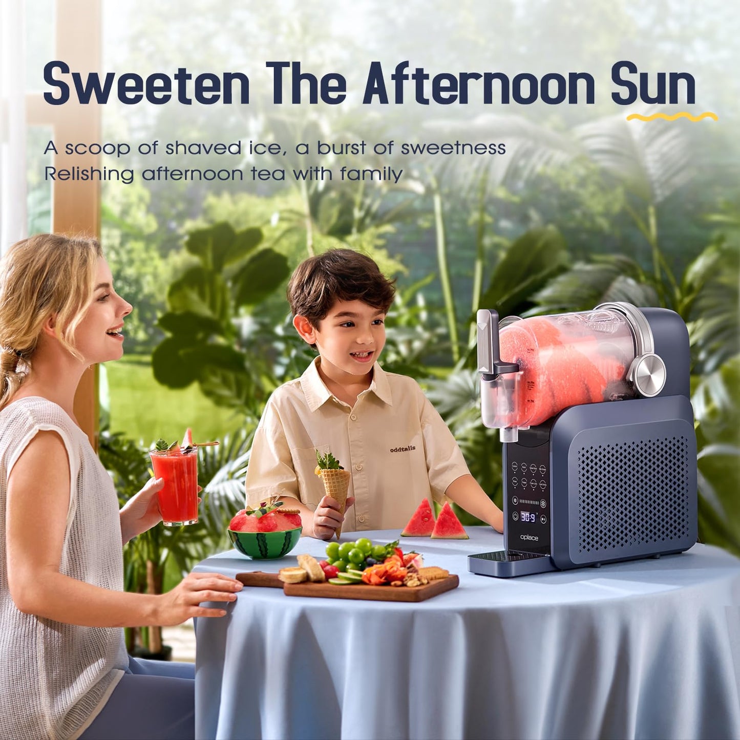 Oplace 7-in-1 Slushie Machine for Home(88oz.),Slushy Maker with No Ice Needed, Auto-Clean,Frozen Drink,Margarita, Cocktail,Daiquiri,Frappe,Milkshake,and More Slush Smoothie(1 Pack)