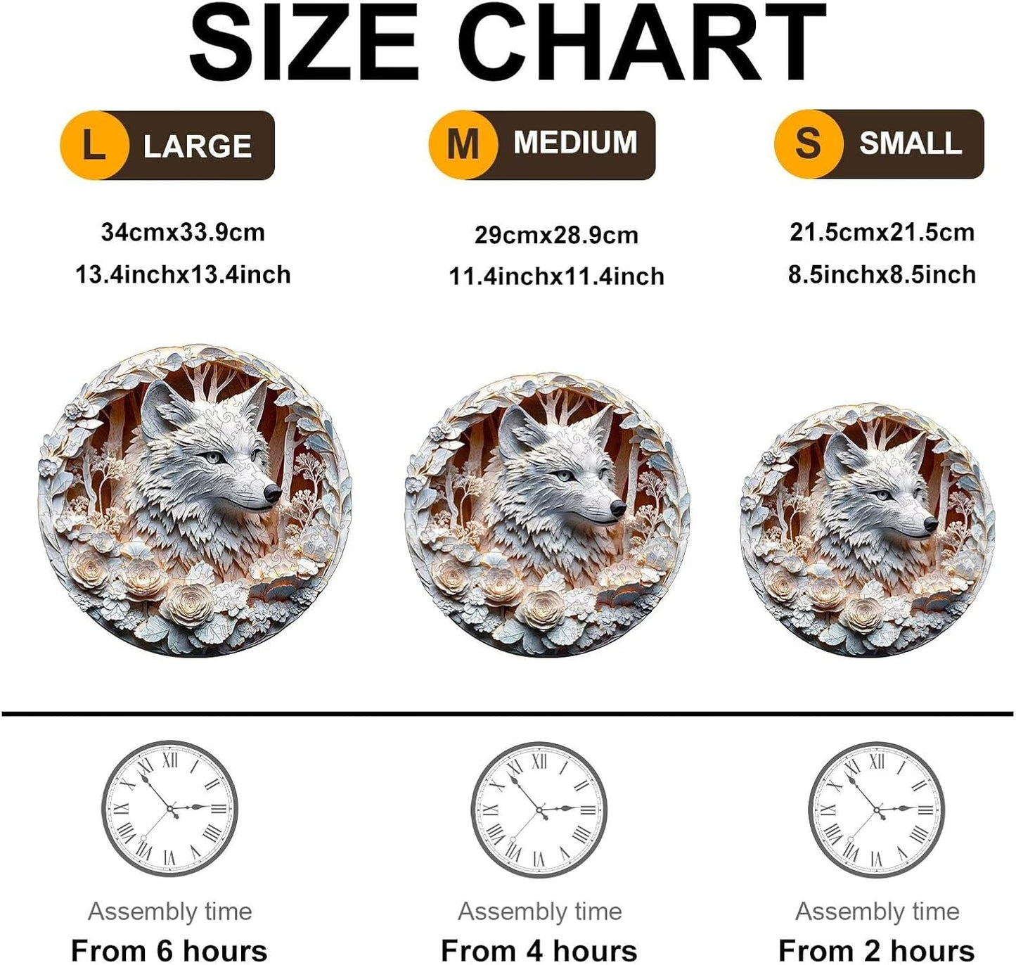 Wooden Puzzles Adults, 3D Wolf Wooden Puzzles 100 Pieces, Unique Animal Shaped Wood Challenging Jigsaw Puzzles Gifts for Adults, 8.5x8.5in