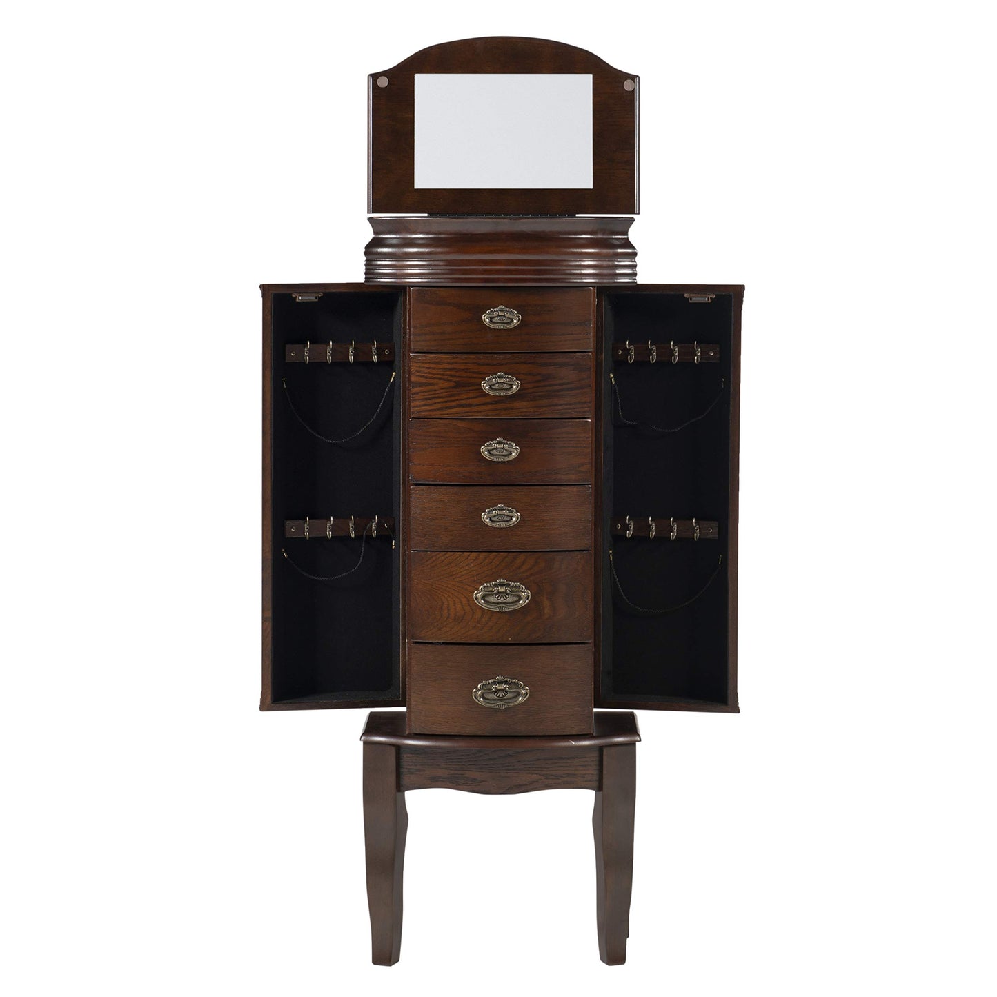 Powell Italian Influenced Transitional Espresso Jewelry Armoire,Brown