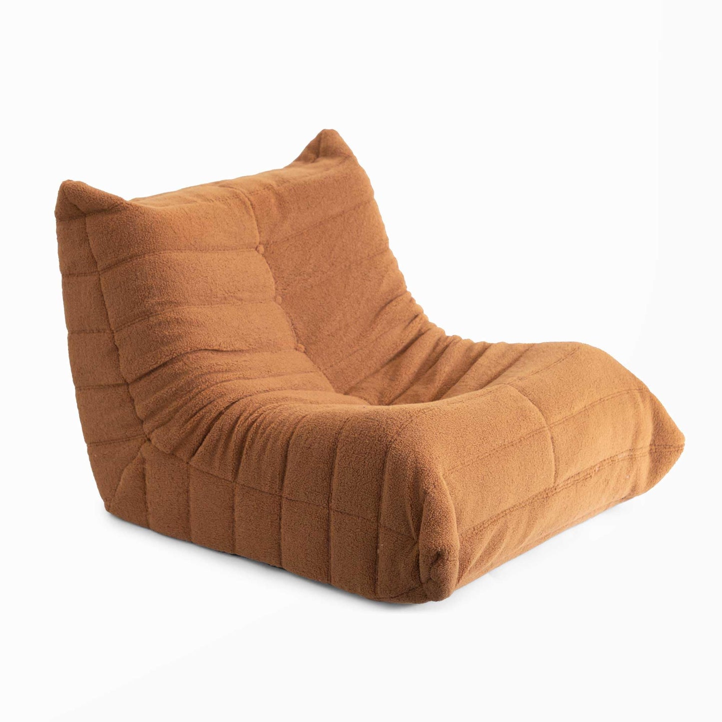 LAUSAINT HOME Bean Bag Chair for Adults Memory Foam Giant Bean Bag Chair with Ergonomic Design, Bean Bag Couch Chenille Fabric for Living Room and Bedroom, No Assembly Required (Brown)