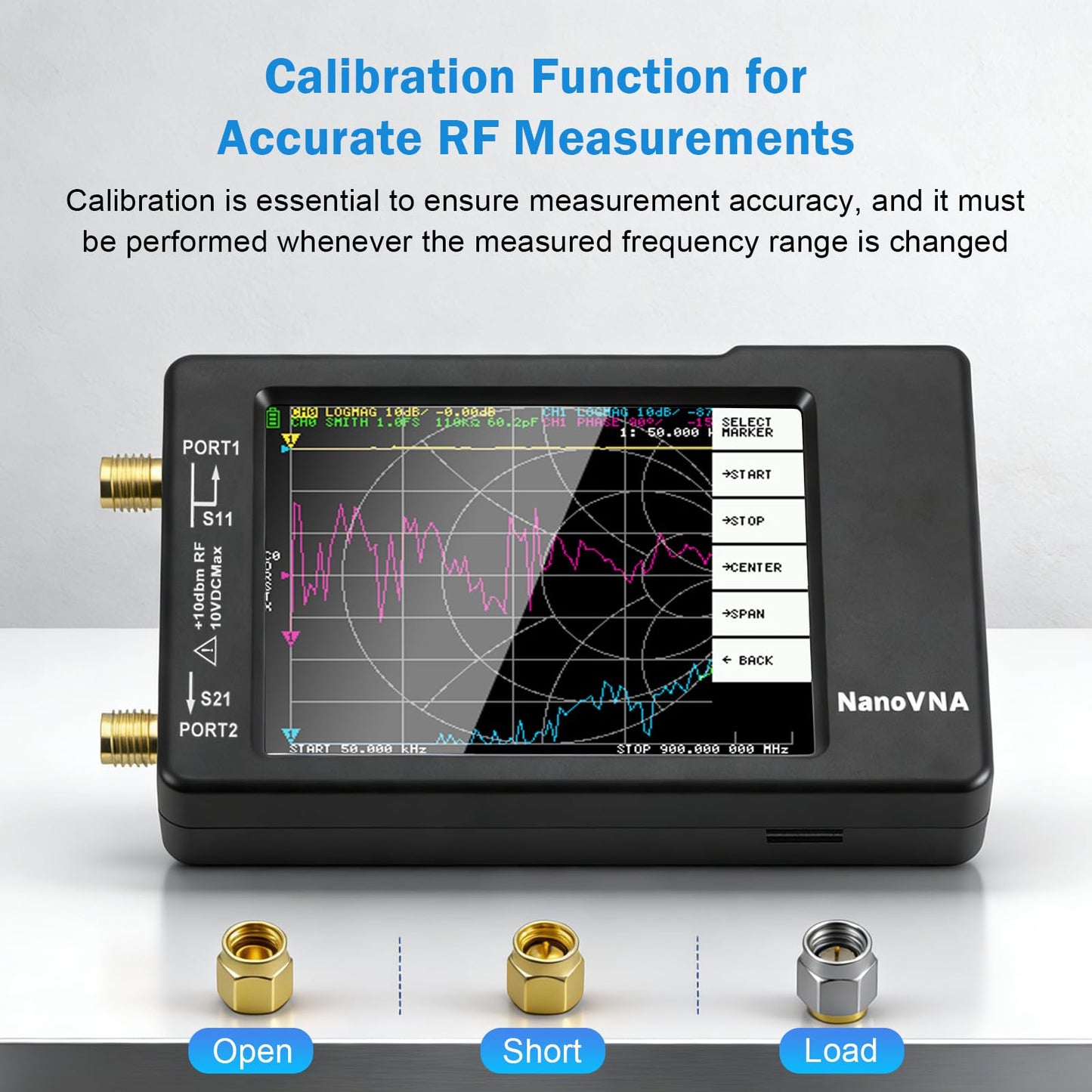 [Upgraded] AURSINC NanoVNA-H Vector Network Analyzer 9KHz -1.5GHz Latest HW V3.7 HF VHF UHF Antenna Analyzer, Measuring S Parameters, SWR, Phase, Delay, Smith Chart