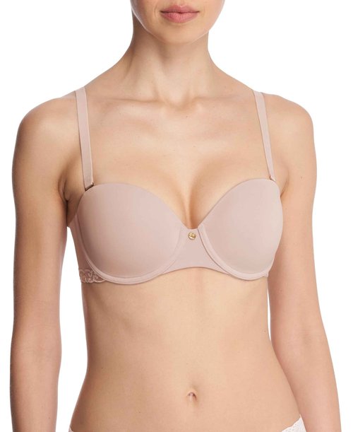 Natori Women's Pure Luxe Strapless Contour Underwire, Rose Beige/Pink Pearl