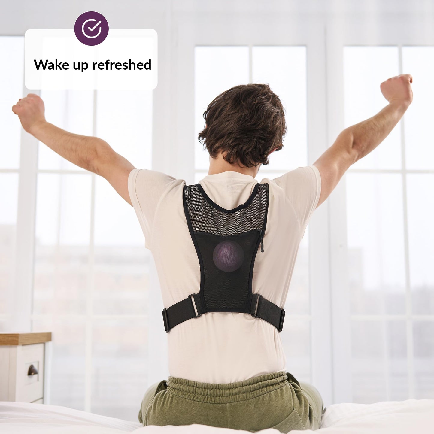 Anti Snoring Device | Positional Sleep Apnea Device | Side Sleep Trainer to Stop Snore | Includes Ball to Prevent Back Sleeping | Positional Therapy for Snoring Relief | Adjustable, Lightweight Vest