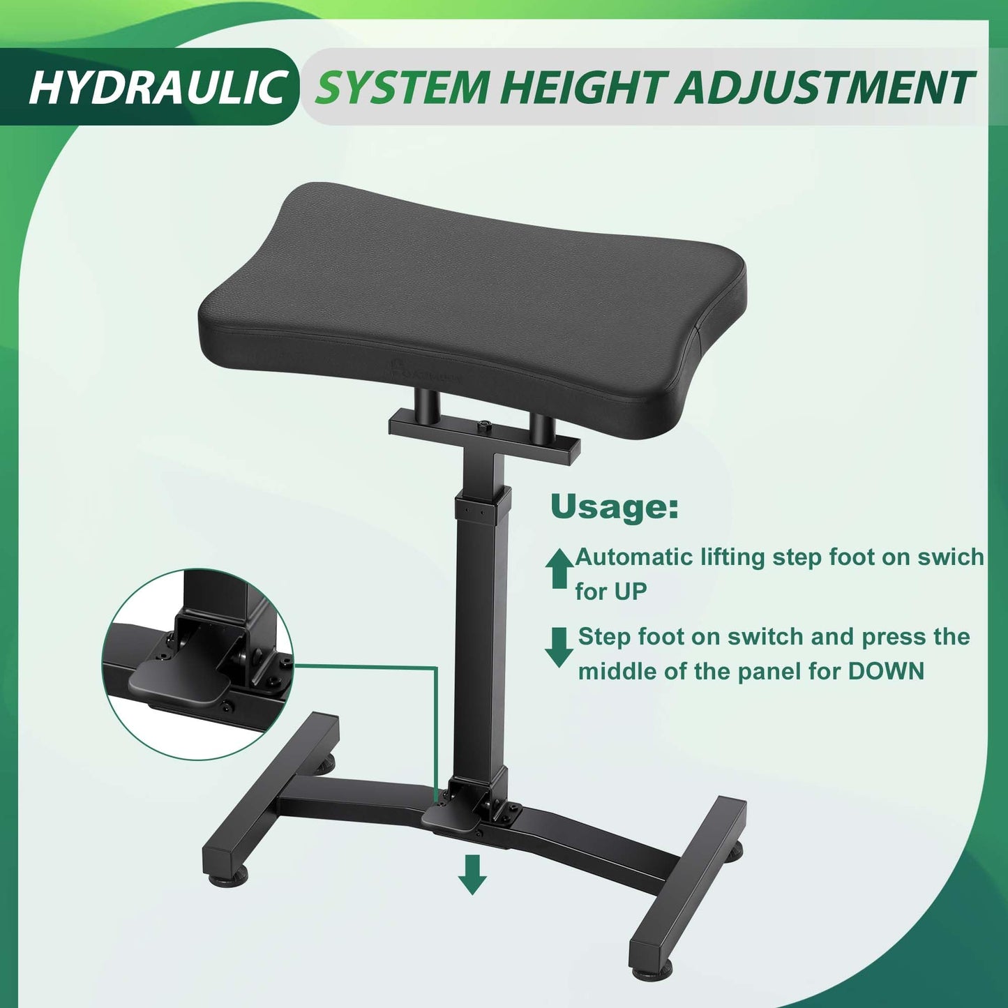 POARMEEY XXL Tattoo Armrest Stand Adjustable Height by Hydraulic System,Tattoo Arm Rest with Strong and Durable Base for Artist Tattoo Studio