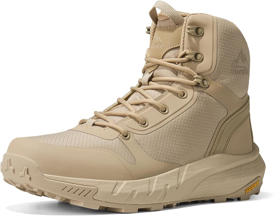 NORTIV 8 Men's Military Tactical Boot Lightweight Comfortable Boots for Work All Day Side Zipper Motorcycle Combat Hiking ...