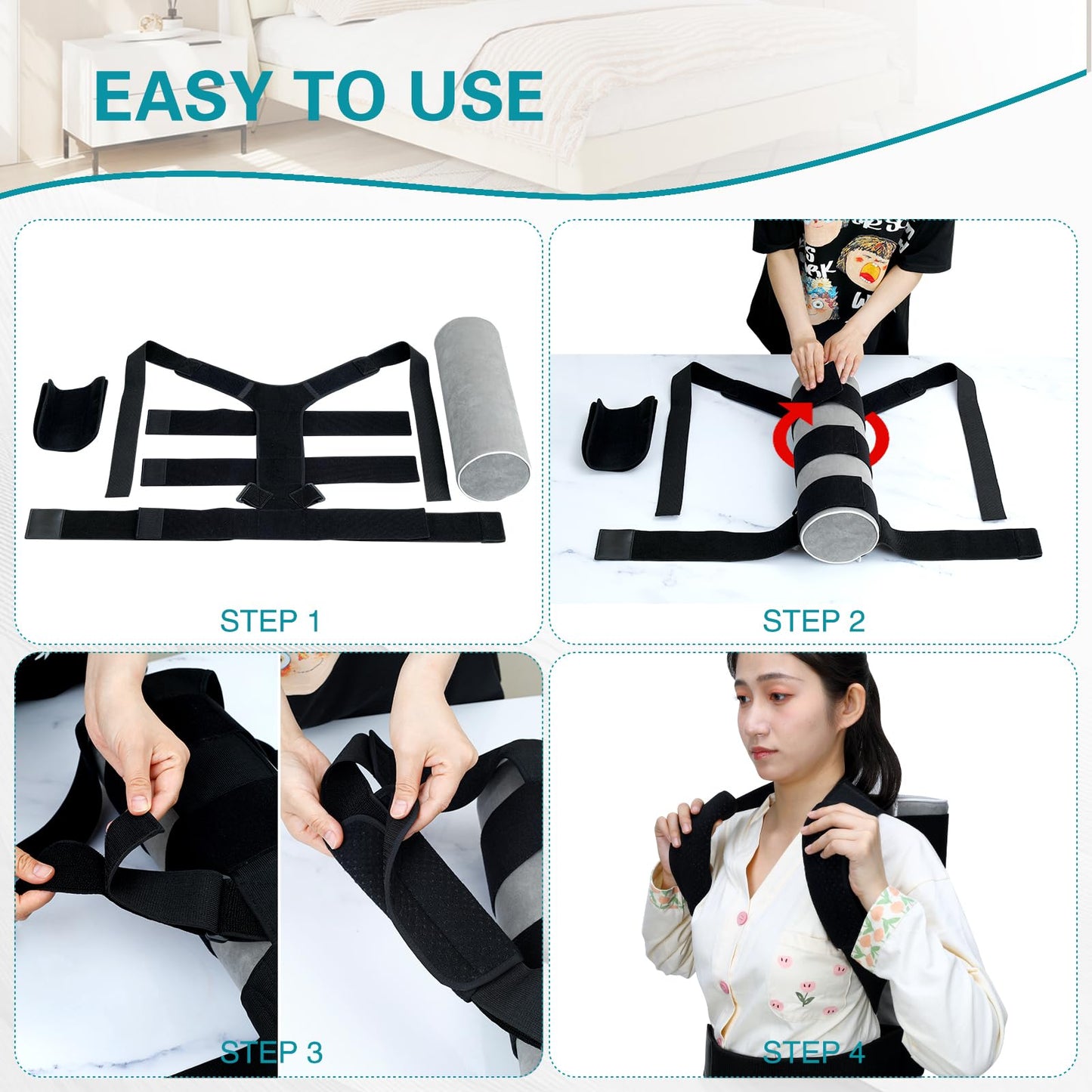 Side Sleep Trainer for Positional Sleep Apnea - Anti Snoring Device to Prevent Back Sleeping, Sleep Positioner for Snore Relief & Better Breathing | Lightweight, Comfortable & Effective Backpack