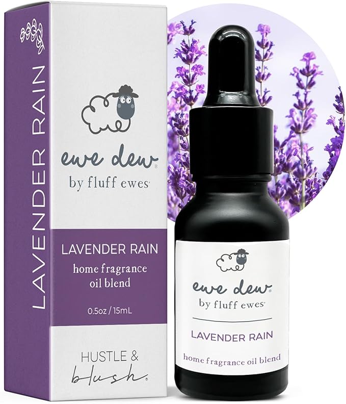 Hustle & Blush Essential Oils Blend for Dryer Balls, 15ml Lavender Rain, Natural Laundry Fragrance, Long-Lasting Fresh Scent, Ideal for Diffusers, Candle Making Holiday Gifts, Multi-Use for Home & DIY