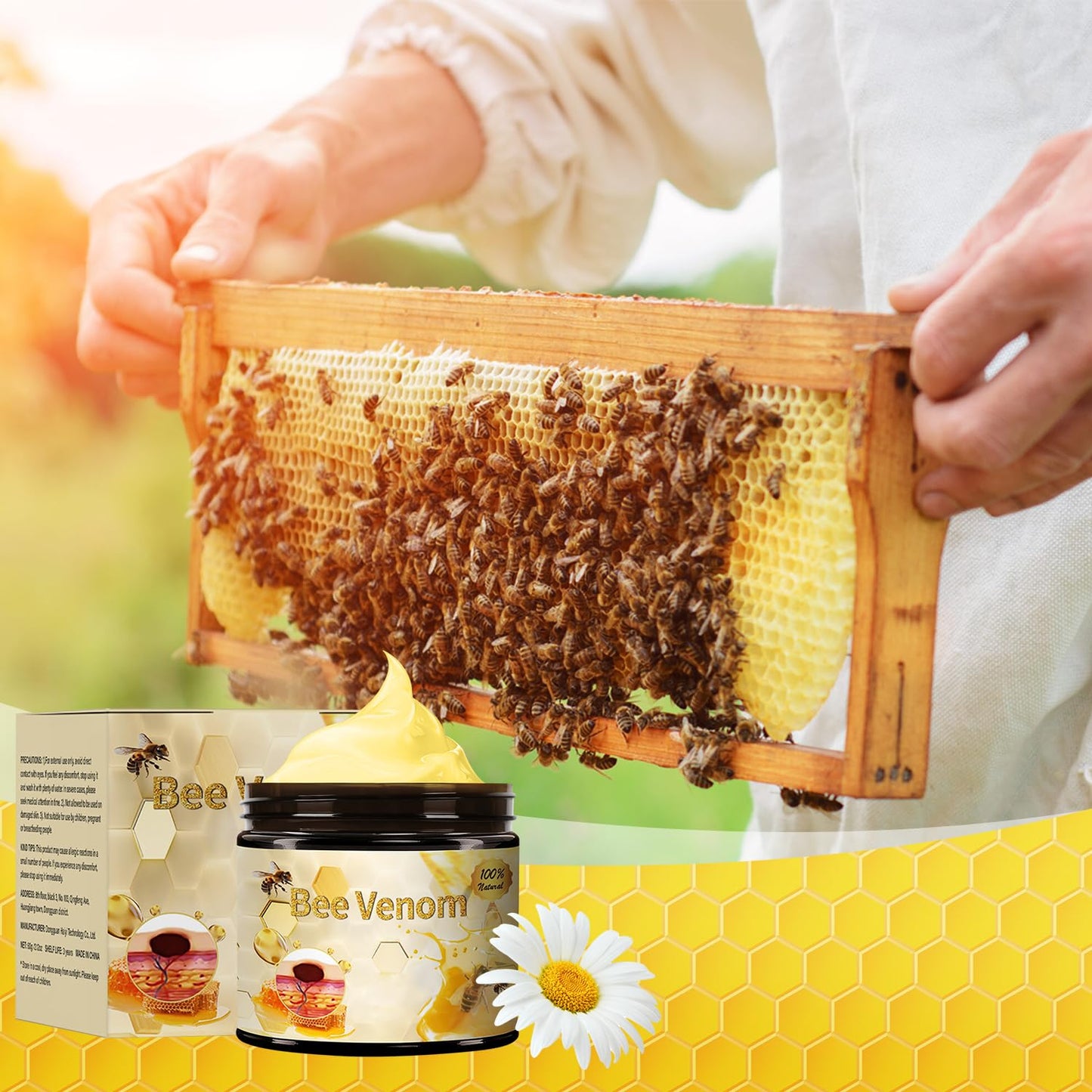 Bee Venom Treatment Cream, 2025 New Professional Bee Venom Repair Cream, For All Body Parts(2 Bottles)