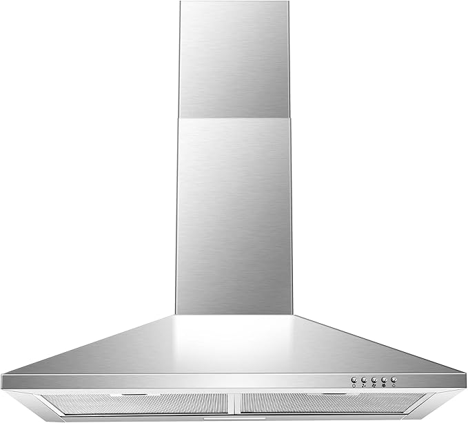 SNDOAS Range Hood 30 inch,Wall Mount Range Hood in Stainless Steel With Ducted/Ductless Convertible,Stove Vent Hood with A...