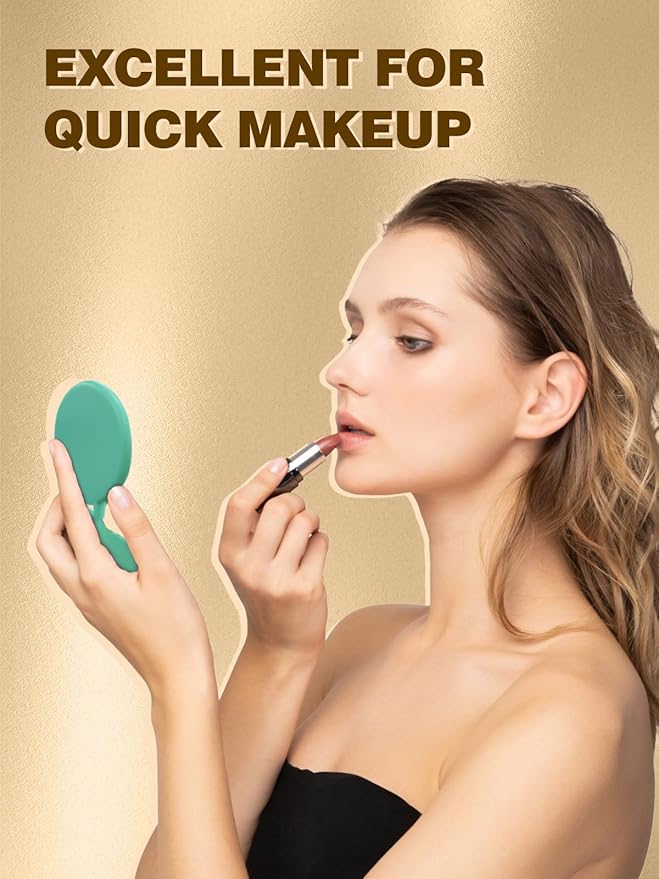 Qislee Compact Mirror Bulk, Pocket Small Mini Folding Mirrors for Purse, 200 Packs (8 Colors)