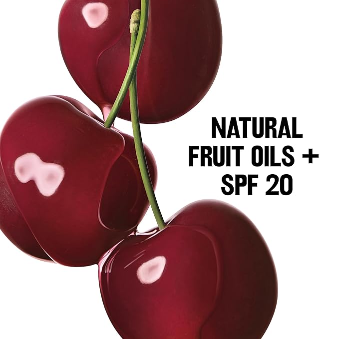 Revlon Kiss Tinted Lip Balm with SPF 20, Hydrating, Flavored, Infused with Natural Fruit Oils, 030 Sweet Cherry, 0.09 oz