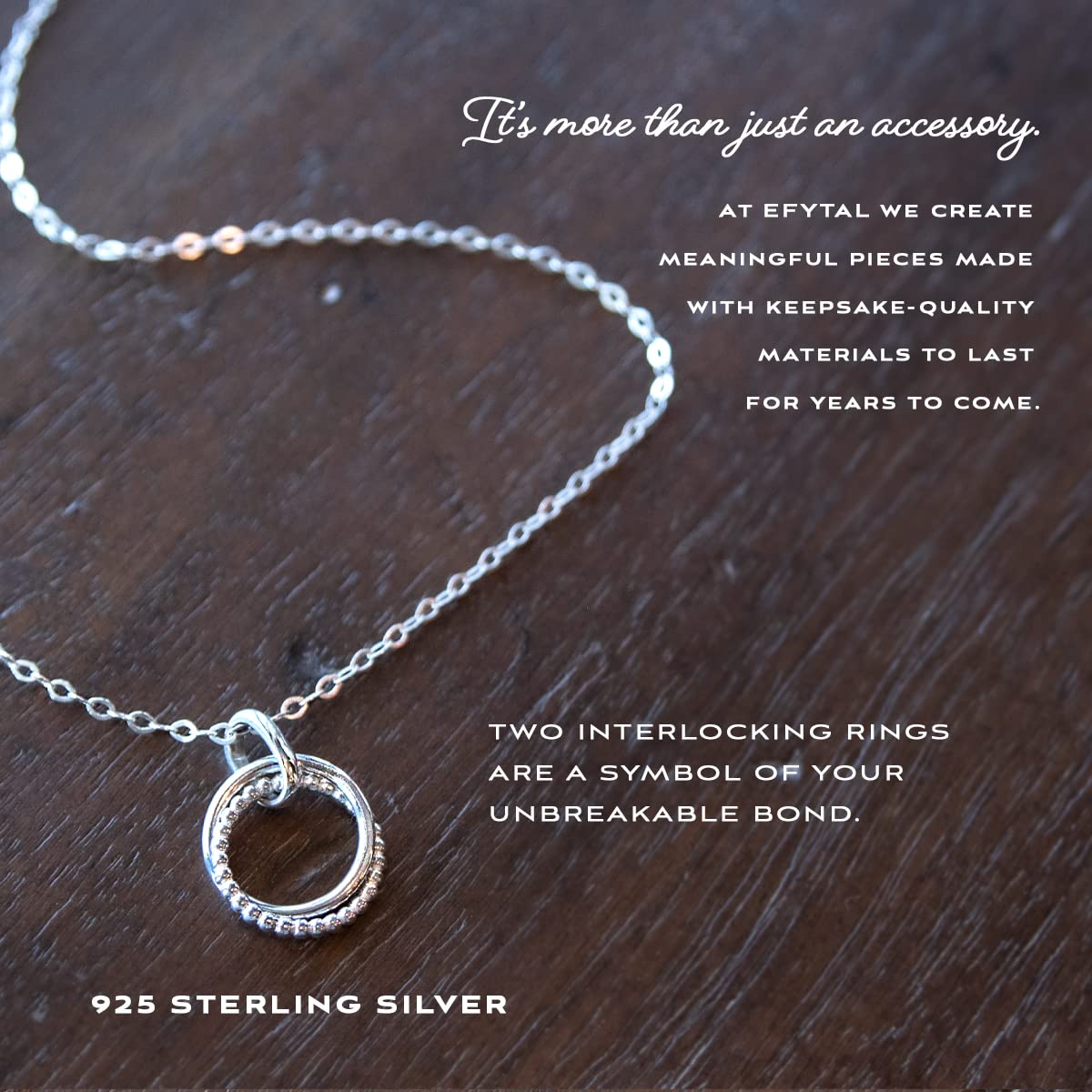 EFYTAL Friendship Necklace, Sterling Silver BFF Necklace, Friend Gifts, Birthday Gifts for Women, BFF Necklaces, Friendship Necklaces, Bestie Jewelry