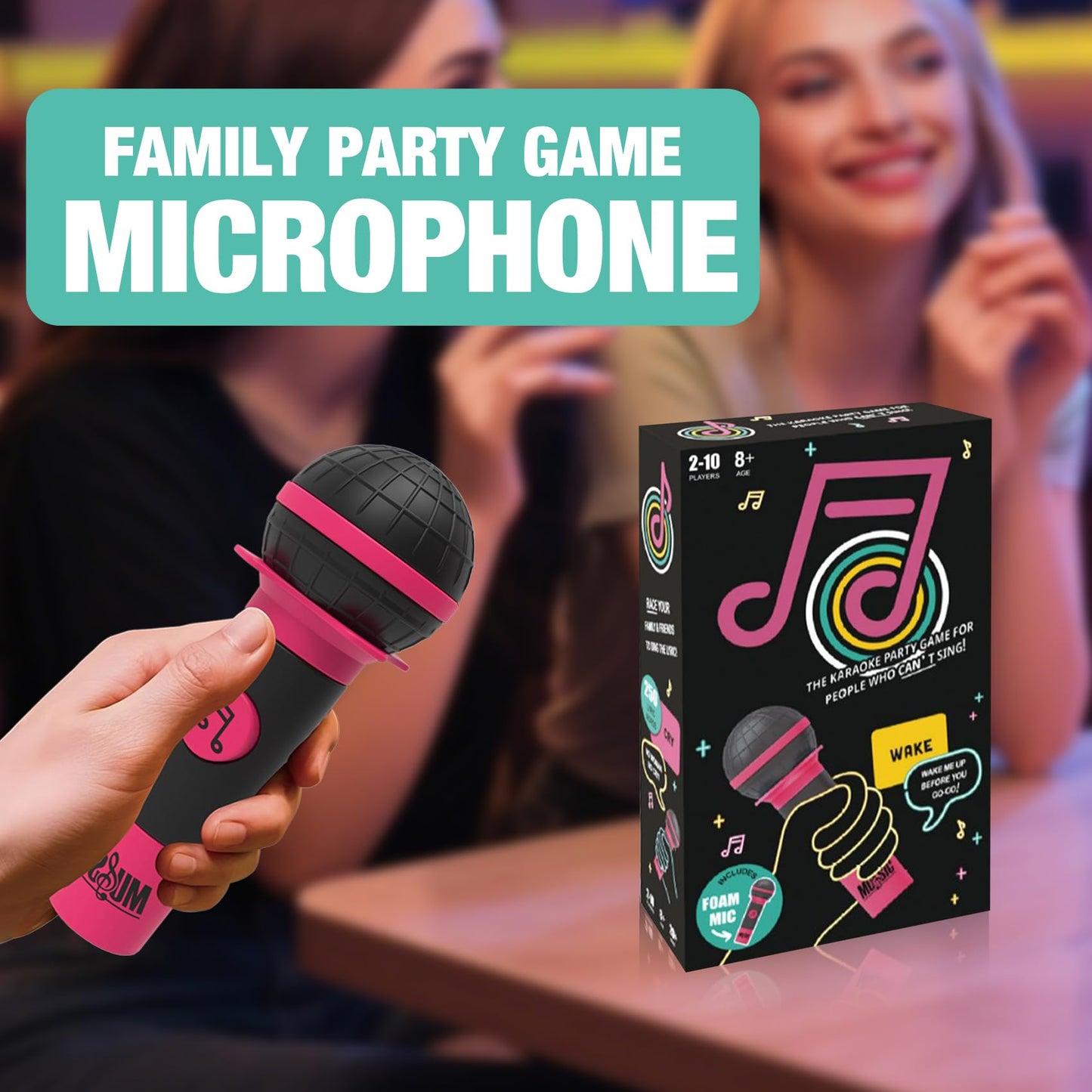Music Trivia Card Game, Party Game for 2-10 Players, Music Card Games with 250 Lyrics (125 Cards) for Family and Adult Card Games