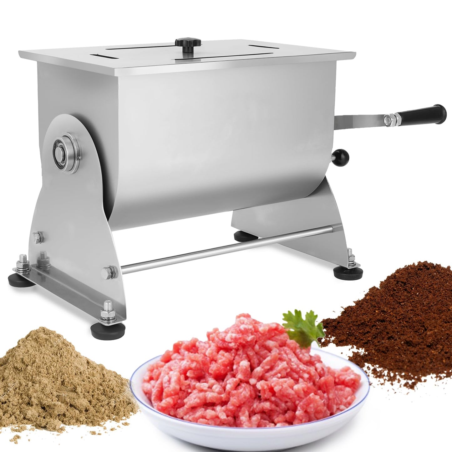 Wutfly Butcher Series 20 LB / 3.5 Gallon Manual Tilting Meat Mixer