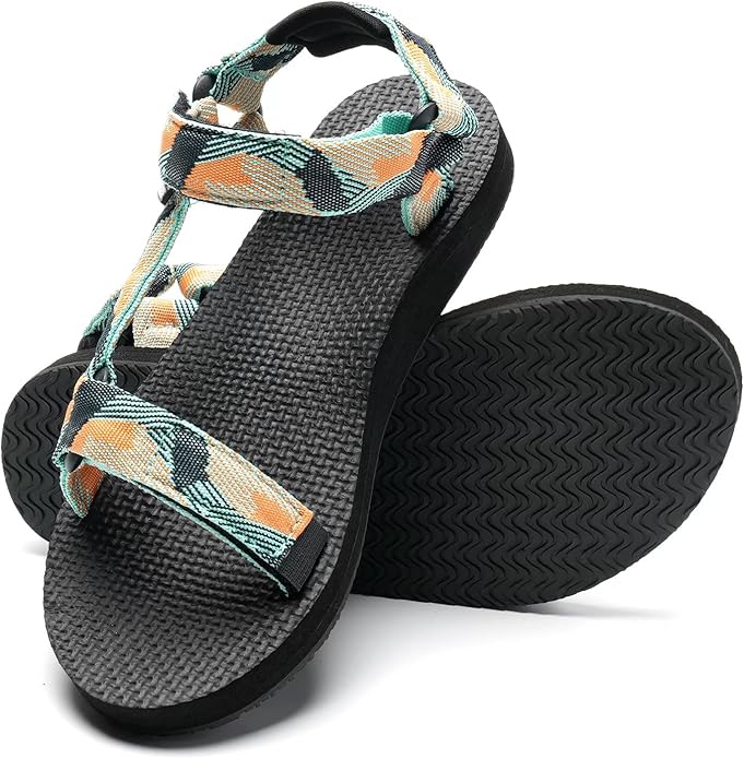 WateLves Womens-Sport-Sandals Hiking Sandals with-Arch-Support Webbing-Outdoor-Beach-Water-Sandals for Travel-Walking-Trek...