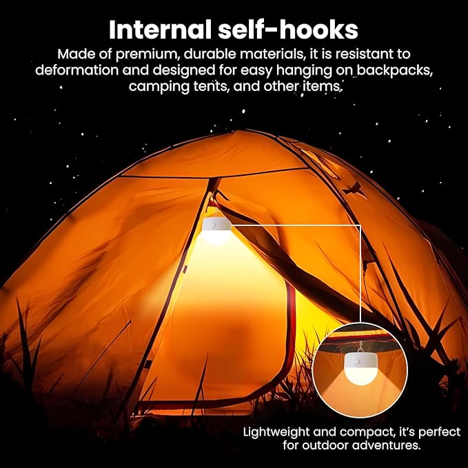 4Packs E26 Rechargeable Magnetic Light Bulbs with Remote and Hook, 10W 900LM Battery operated Emergency LED Bulb 3500mAh, Portable Large Camping Tent Lamp for Home, Hurricane, Power Outage & Outdoor