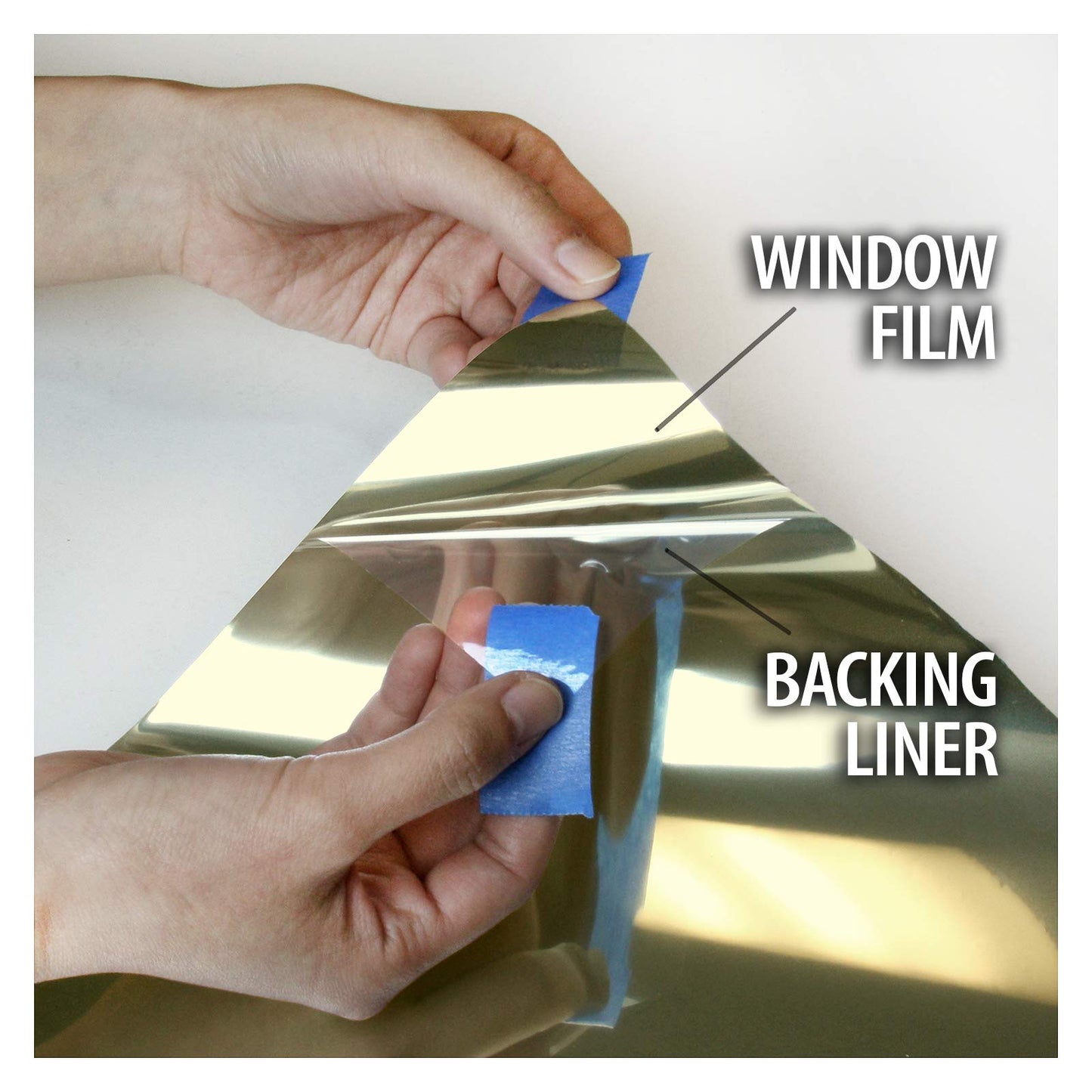 BDF PRGD Window Film Premium Color High Heat Control and Daytime Privacy Gold Outside, Silver Inside - 36in X 14ft