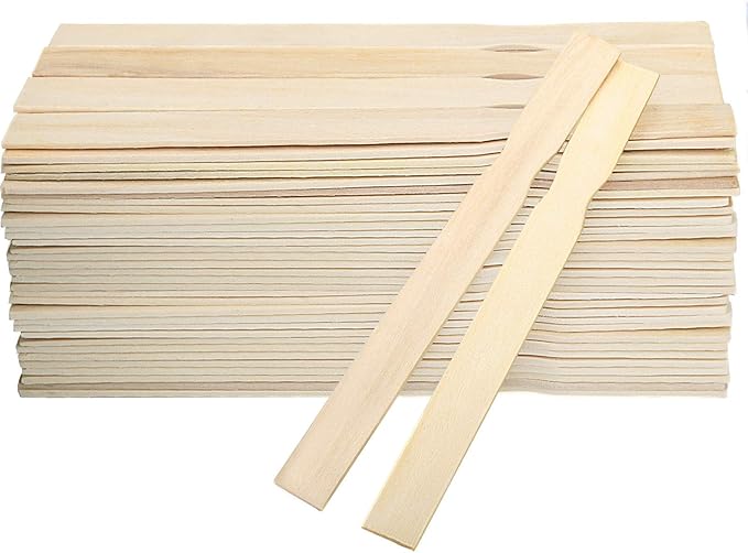 ZOENHOU 100 PCS 14 Inch Paint Sticks, Premium Wooden Paint Stir Waxing Mixing Sticks Bulk for Crafts Painting Crafting Resin Wood Paddle Hobby Projects Garden