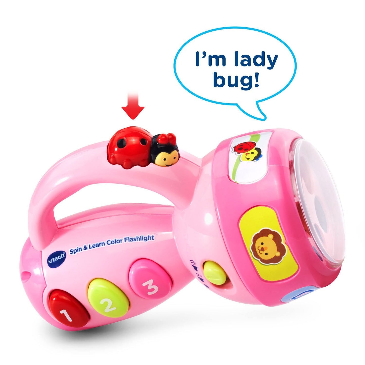 VTech Spin and Learn Color Flashlight, Pink