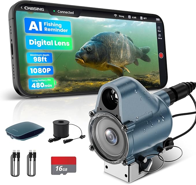 【2026 Upgrade Version】 Canfish CF1 Underwater Fishing Camera,1080P Full HD Portable Video Fish Finder,APP Remote Control R...