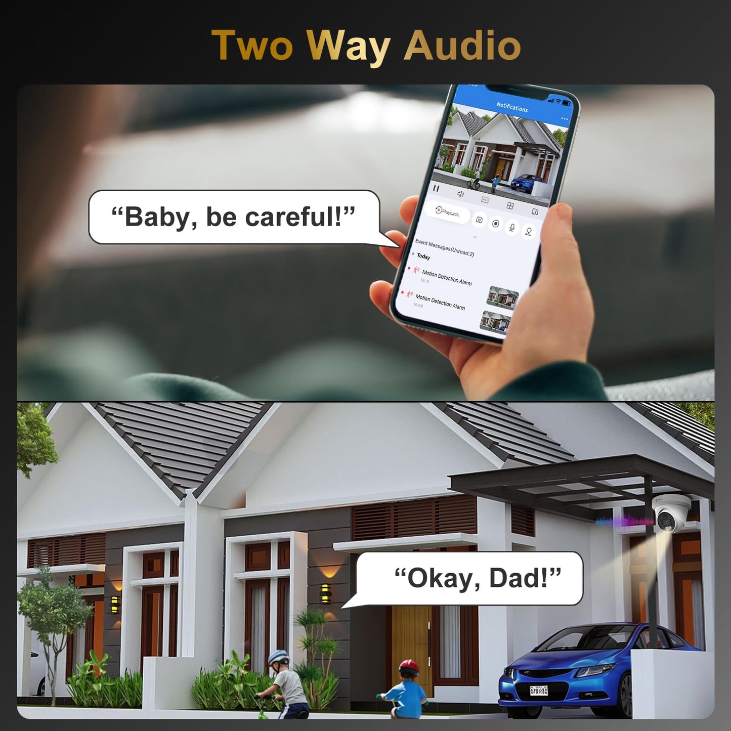 [Two Way Audio] - Anpviz 16CH 4K PoE Security Camera System, 10x 8MP Wired IP Turret Cameras Outdoor, Active Deterrent, Human Vehicle Detection, 12MP PoE NVR with 4TB HDD for Business, 0 Monthly Fees