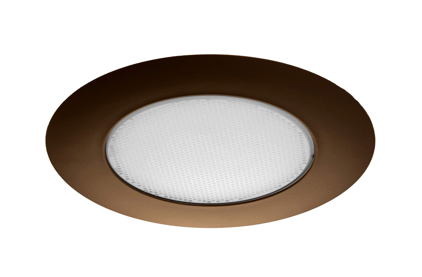 NICOR Lighting 6 inch Oil-Rubbed Bronze Recessed Shower Trim with Albalite Lens (17505OB)