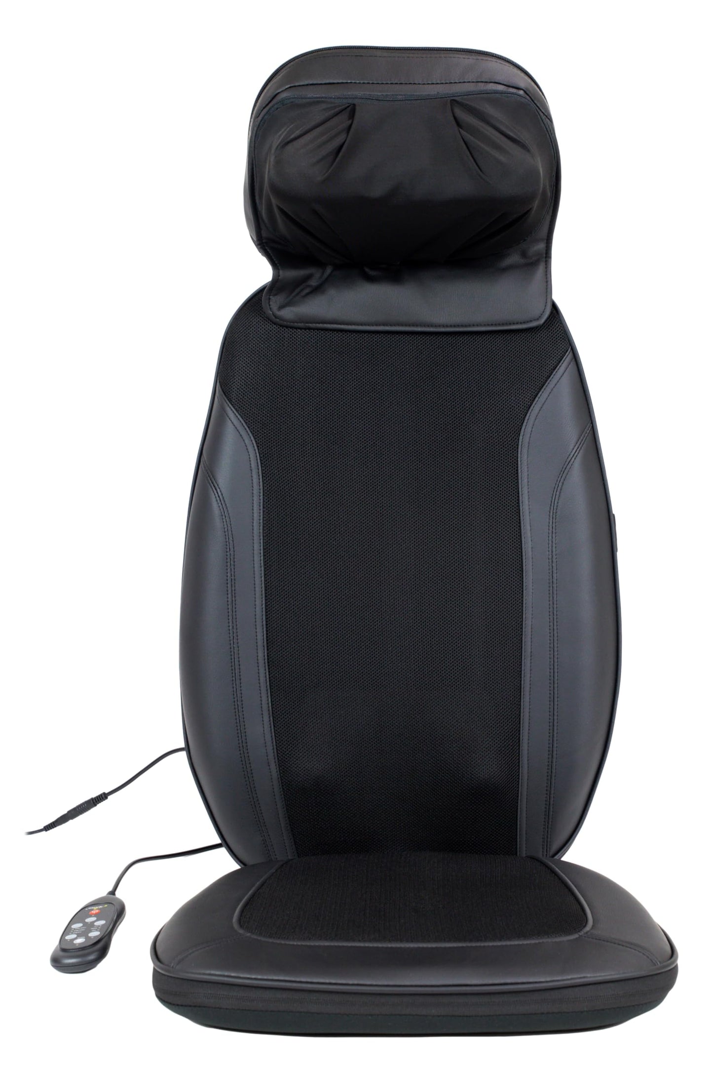 iLiving 3D Shiatsu Kneading Back Massage Cushion with Heat and Vibration, Black
