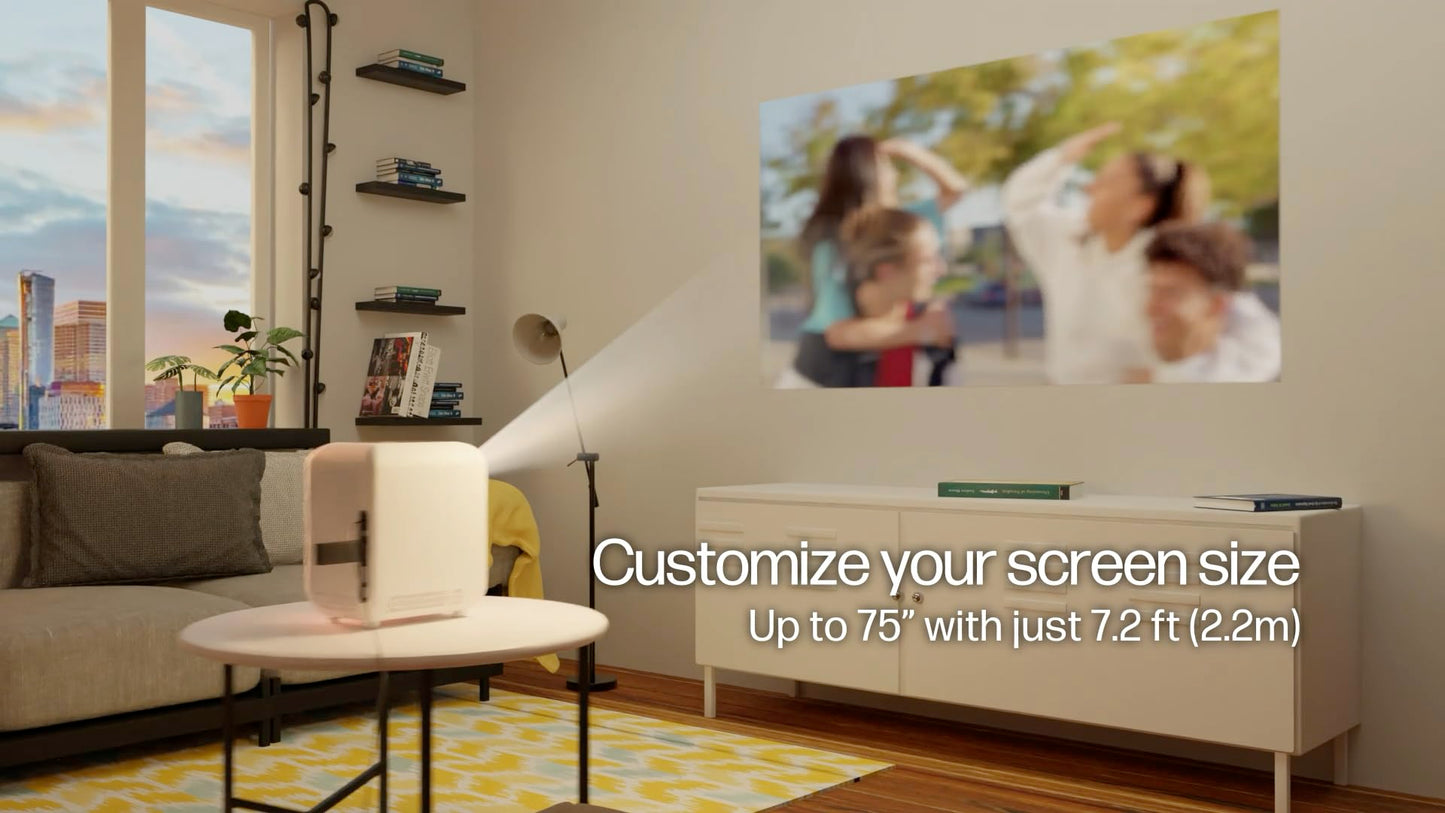 HP projector CC180 The Ultimate Portable HD Smart Projector, hdmi, Motorized Focus, movies & tv, mini projector for iphone & android, outdoor,bedroom, smart tv