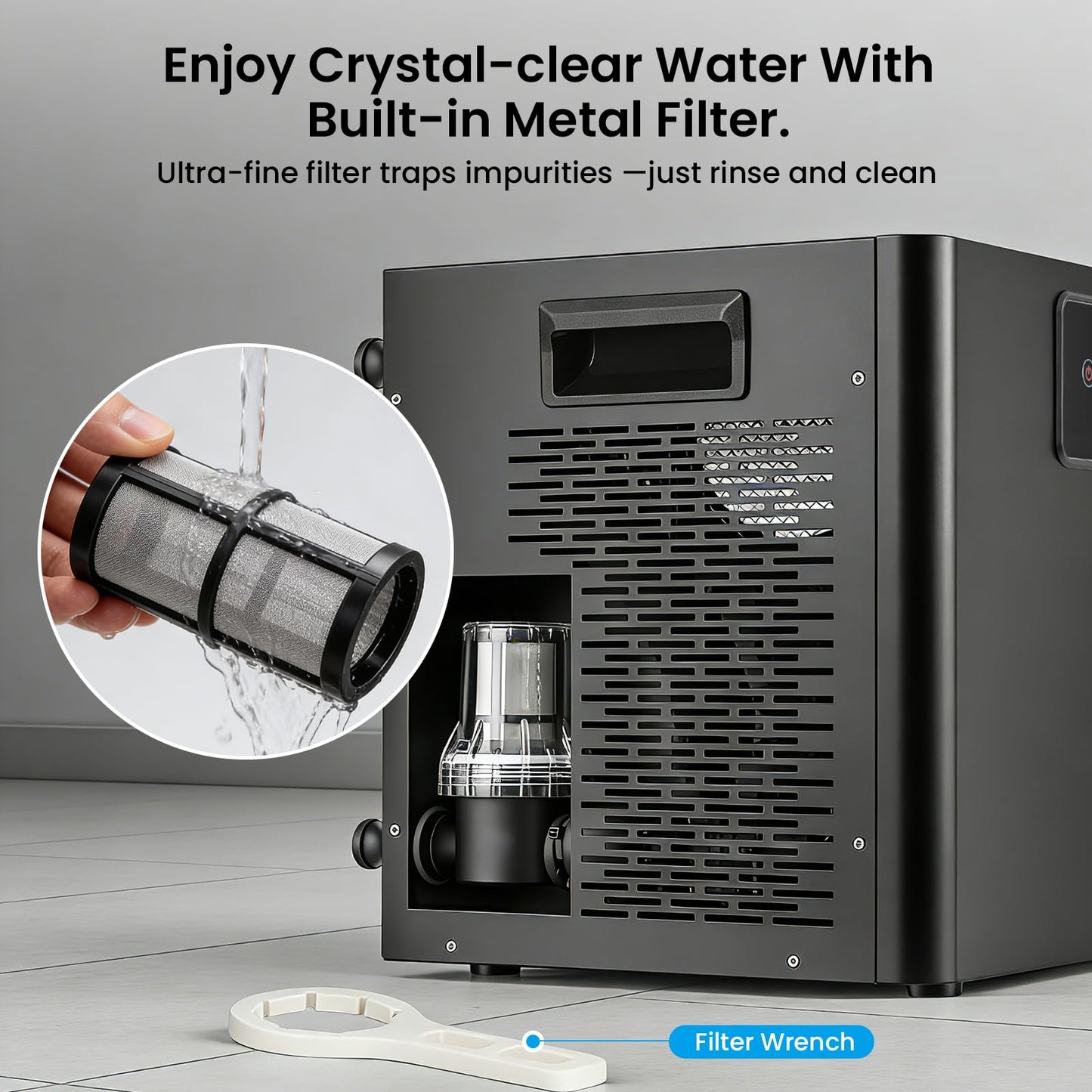 BAOSHISHAN 1/3 HP Cold Plunge Chiller for Ice Bath Tubs, Down to 42°F