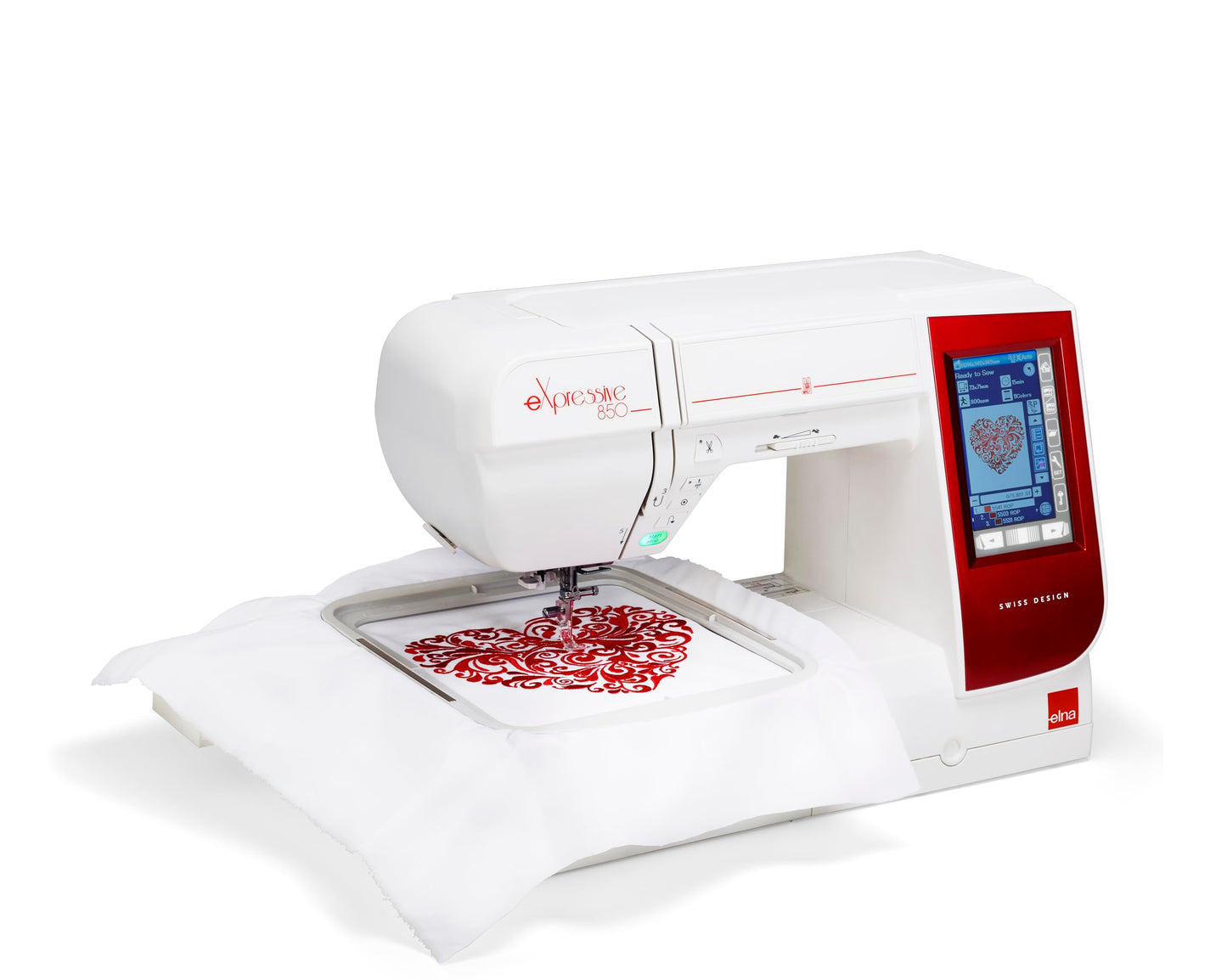 Elna eXpressive 850 Computerized Sewing & Embroidery Machine with 200 Stitches up to 9mm wide, 172 Built-in Embroidery Designs (Max. 7.87" x 6.7"), Editing Functions Directly on LCD Touchscreen