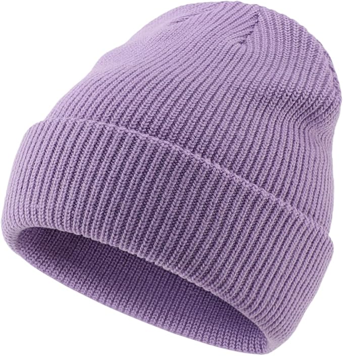 Connectyle Classic Double Layer Knit Beanie Hat Warm Thick Acrylic Winter Hats Daily Cuffed Beanies Watch Hat for Men Women