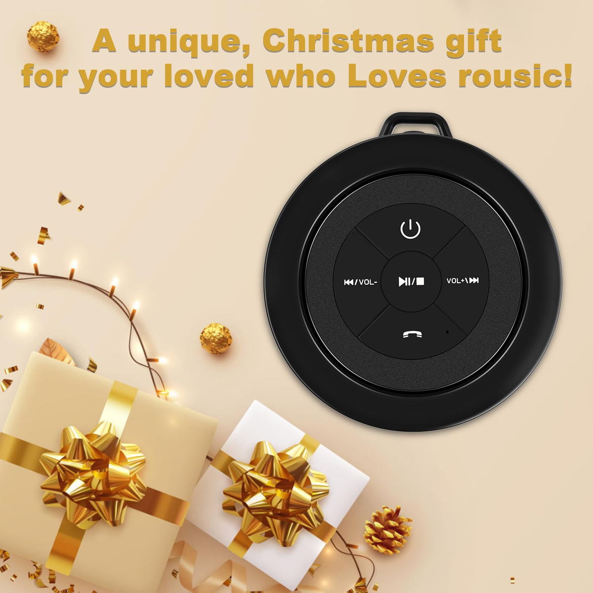TDLIRH Bluetooth Shower Speaker, Portable Waterproof Speakers with Suction Cup, Wireless Outdoor Speaker for Pool, Camping, Beach, Hiking, Kayaking, Great Gift for Men, Women