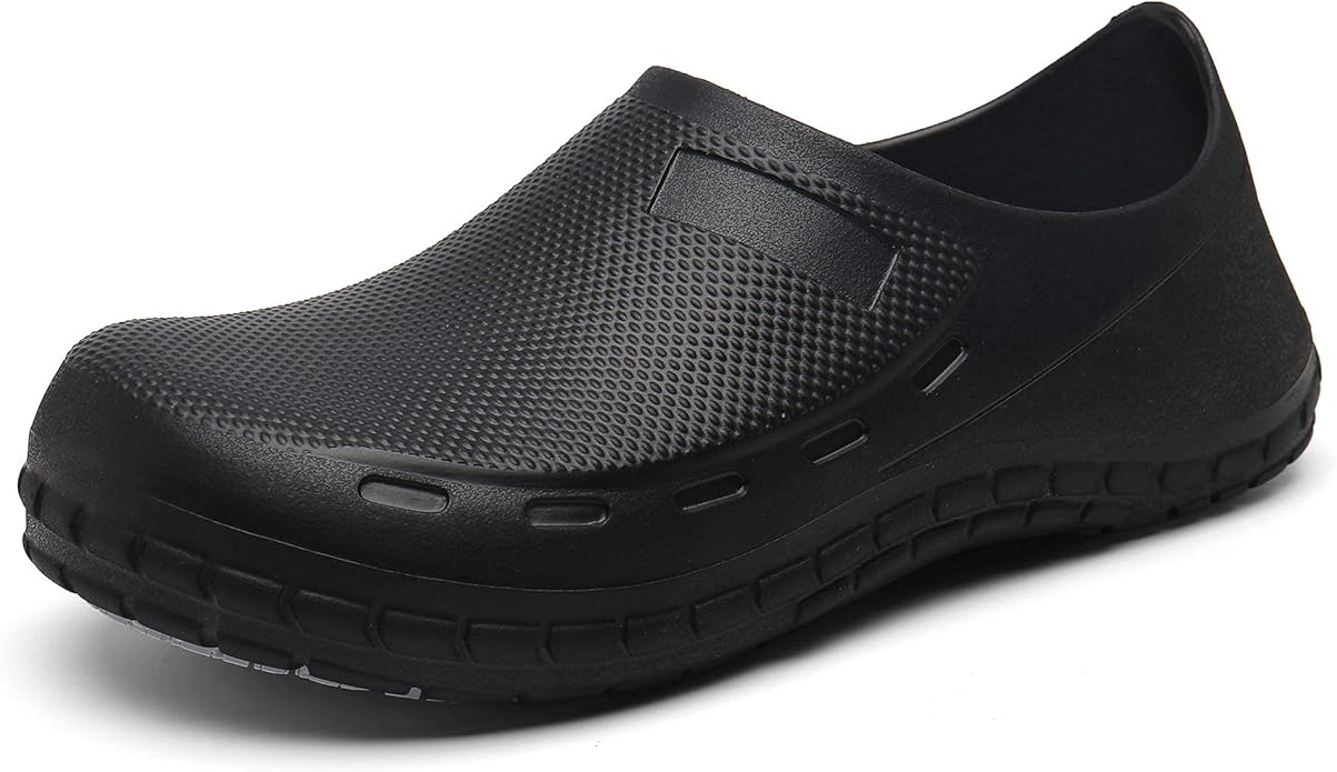 JSWEI Chef Shoes for Men - Professional Oil Water Resistant Nursing Chef Shoe，Non-Slip Safety Working Shoes for Kitchen Ga...