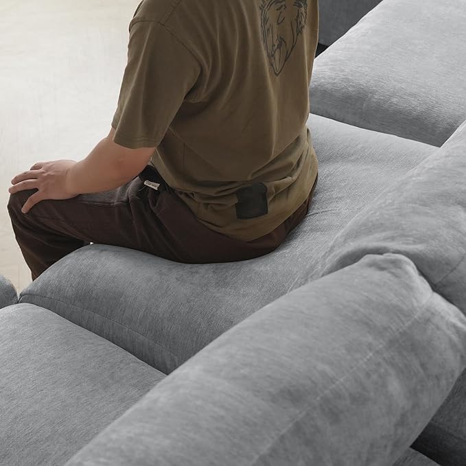 WJShome Cloud Sectional Couches for Living Room,67" Convertible Love Seat, 2 Seater Modular Sectional Sofa,Deep Seater Furniture Sets,Gray