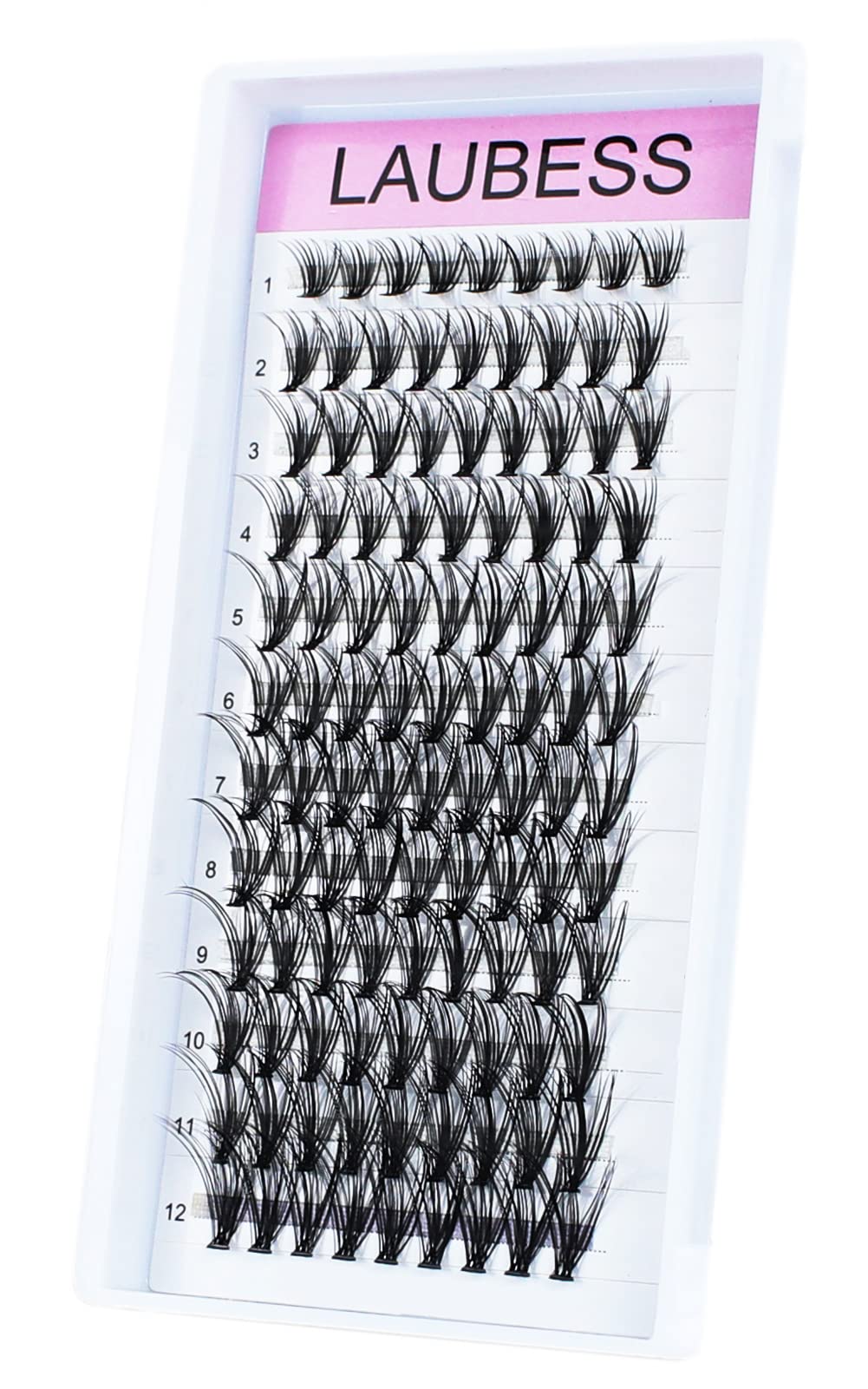 Eyelash Clusters LAUBESS Lash Clusters Individual Lashes Cluster Eyelash Extensions DIY at Home Waterproof Cluster Lashes (20D-D