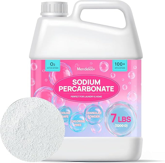 7 LB Sodium Percarbonate Laundry Booster – 99.9% Pure | Oxygen Cleaner for Laundry, Floors, Kitchen | Mendeleev Style