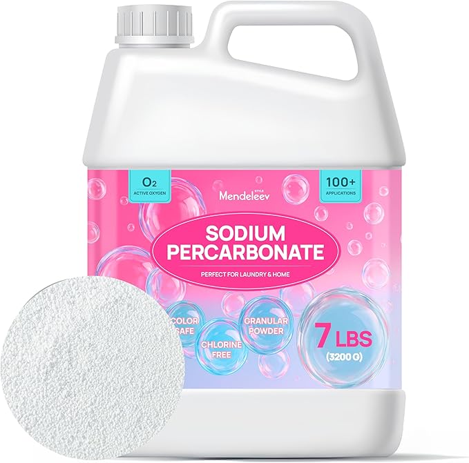7 LB Sodium Percarbonate Laundry Booster – 99.9% Pure | Oxygen Cleaner for Laundry, Floors, Kitchen | Mendeleev Style