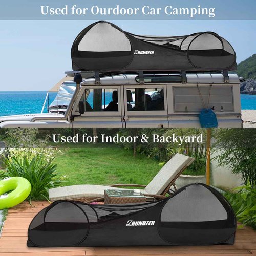 L RUNNZER One Person Tent, Pop Up Mosquito Tent for Outdoor Camping, Backpacking, Hiking, Trekking & Bike-Touring, Ultralight One Person Pop Up Camping Tent