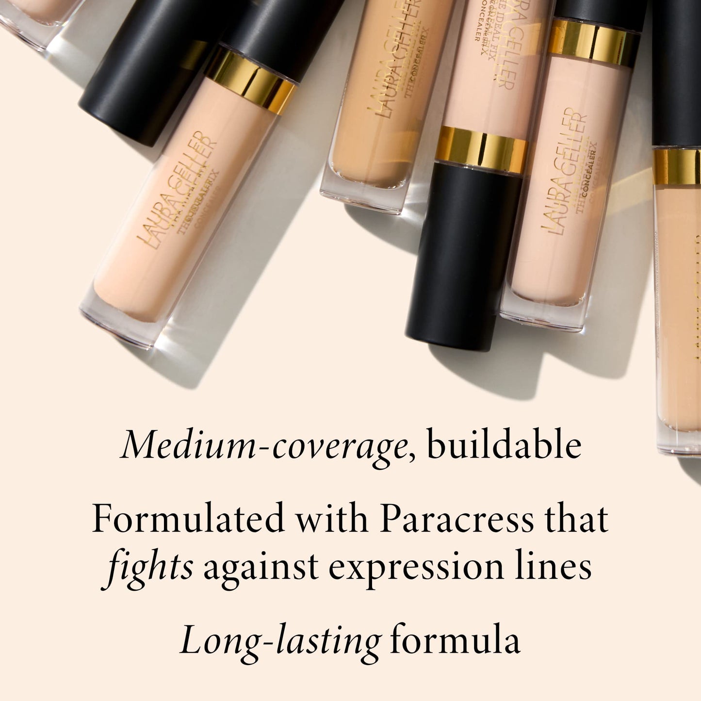 LAURA GELLER NEW YORK The Ideal Fix Concealer - Golden Medium - Buildable Medium to Full Coverage Liquid Concealer - Covers Unde
