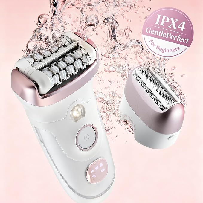 DSP 2 in 1 Women's Shaver - Electric Hair Removal Device with LED Display, IPX4 Waterproof, Fast Charging for Face/Legs/Arms