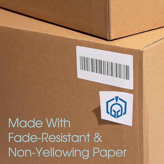 1 3/4" X 2/3" Matte White Printable Labels for Inkjet and Laser Printers - 250 Sheets, 15000 Custom Stickers for Return Address Labels, Price Tags, File Folders - Spartan Industrial Template R003