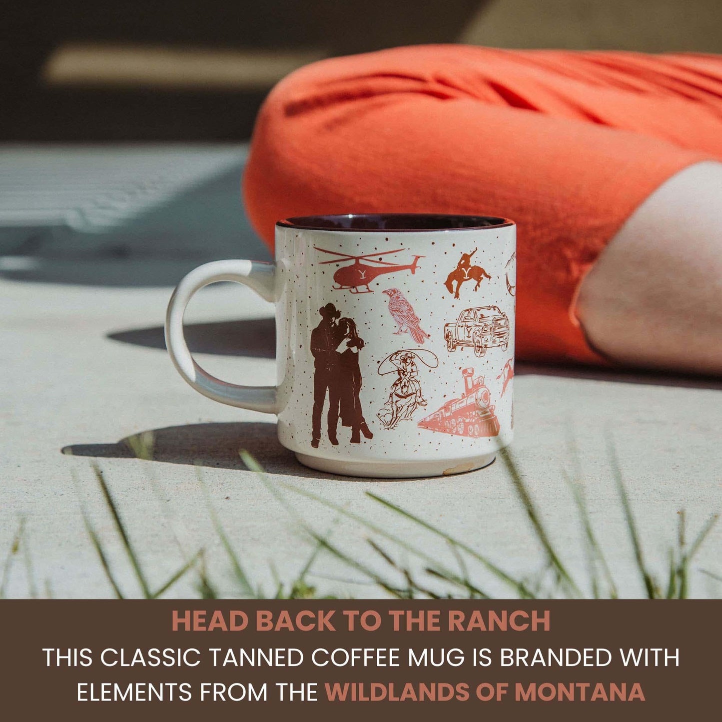 Silver Buffalo Yellowstone Dutton Ranch Ceramic Mug | Coffee Cup For Espresso, Tea, Cocoa | Holds 13 Ounces